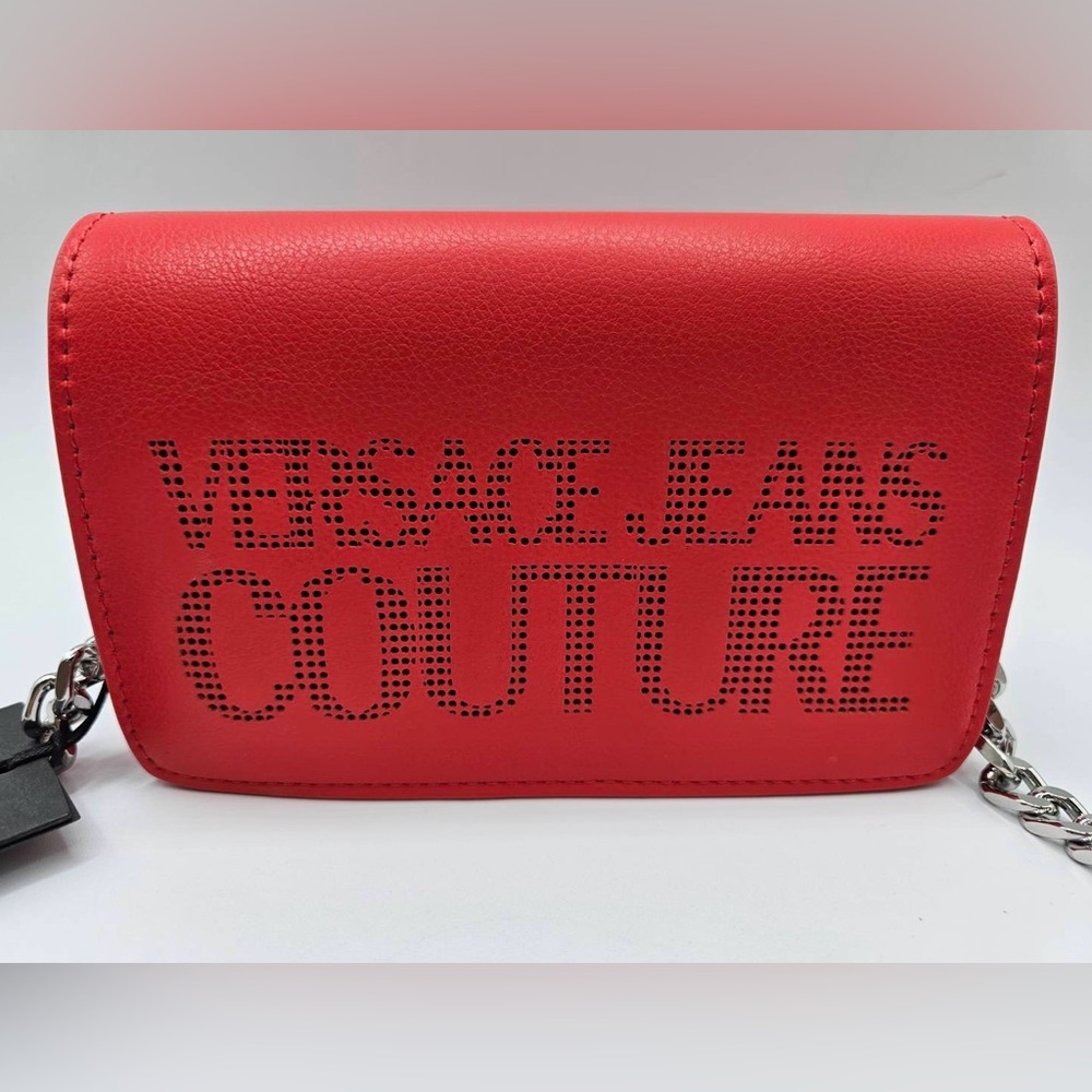 Versace Jeans Couture Red Logo Shoulder Bag